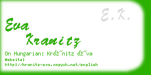 eva kranitz business card